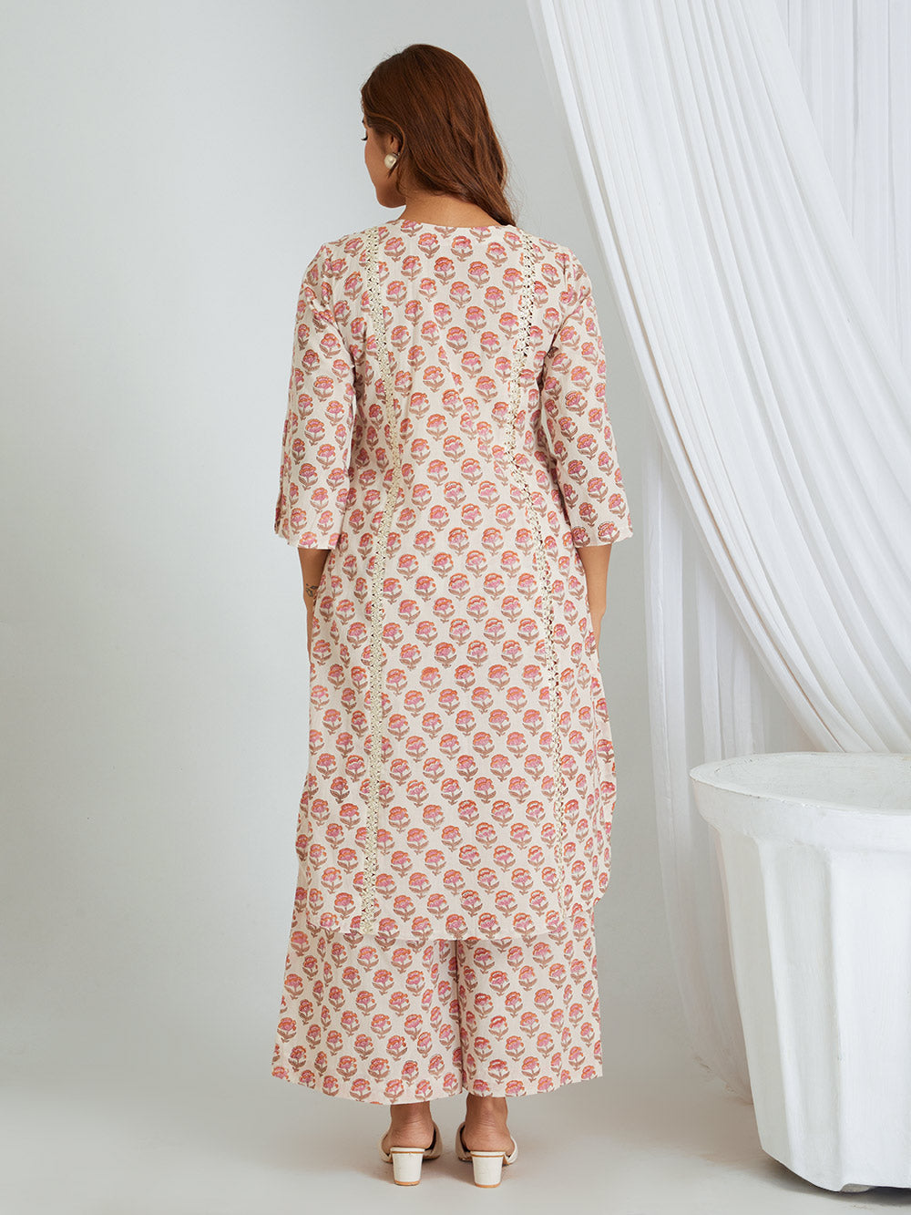 Hand Block Printed Cotton Kurta & Palazzo