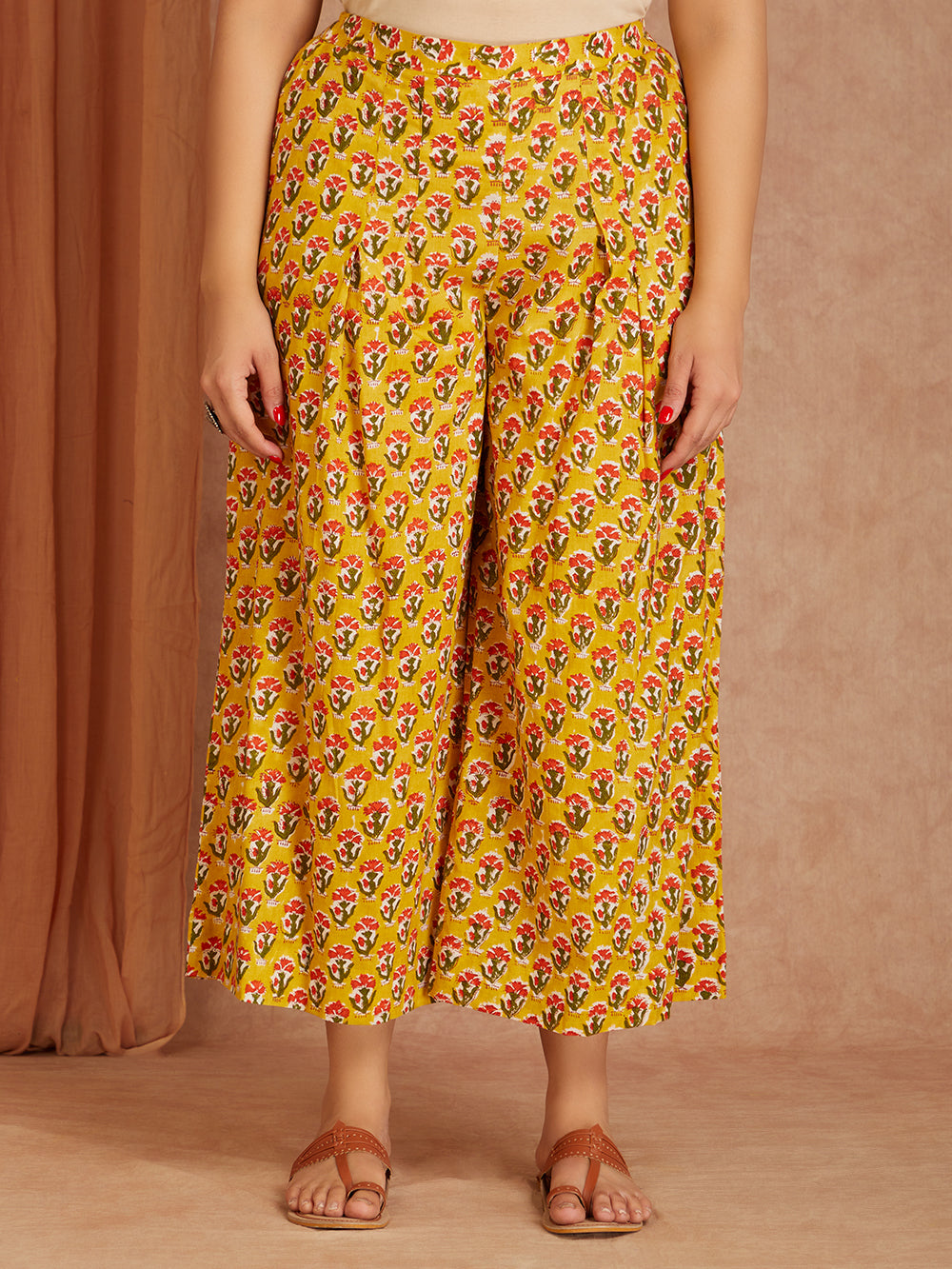 Yellow Cotton Solid  Kurta
