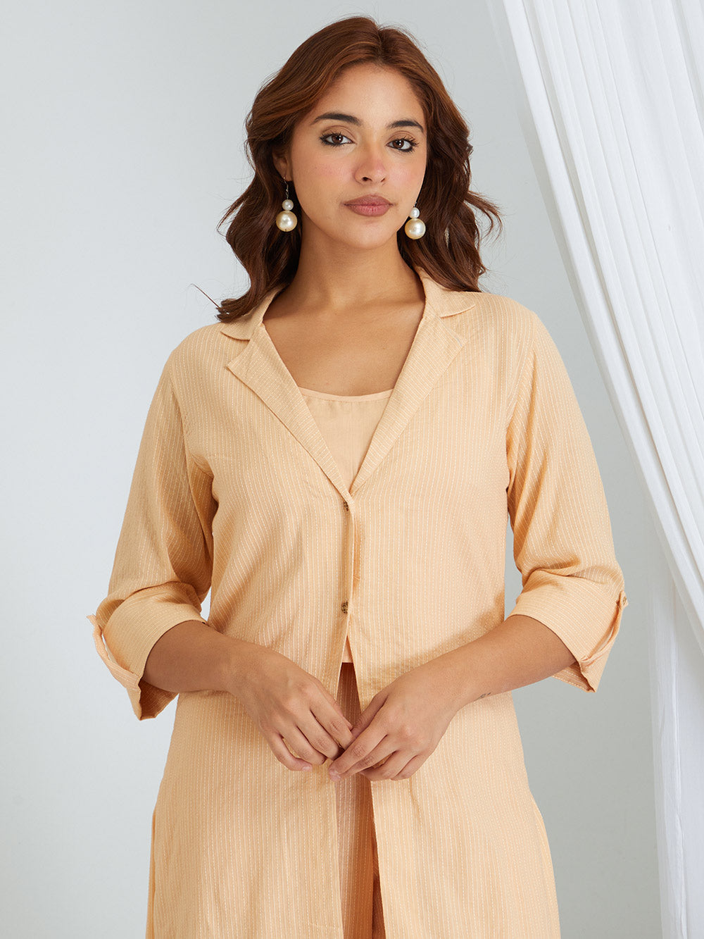 Kantha Work Cotton Shrug with Slip & Pants