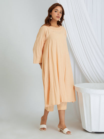 Kantha Work Solid Cotton Kurta & Pants