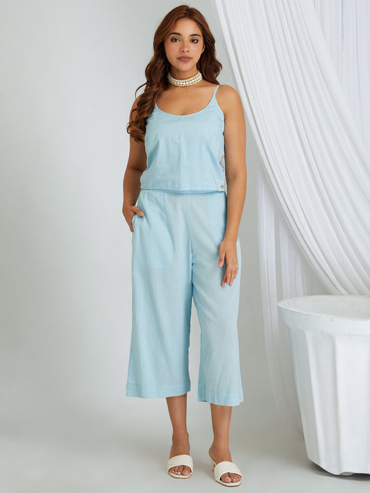 Kantha Work Cotton Shrug with Slip & Pants