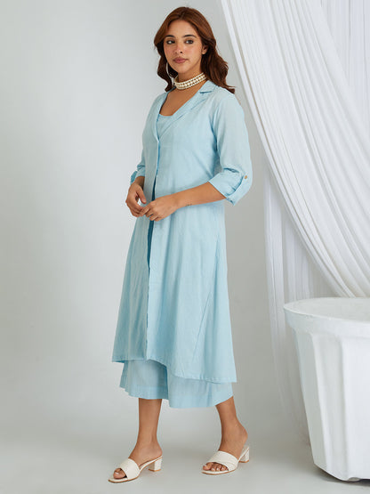 Kantha Work Cotton Shrug with Slip & Pants