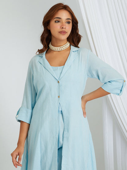 Kantha Work Cotton Shrug with Slip & Pants