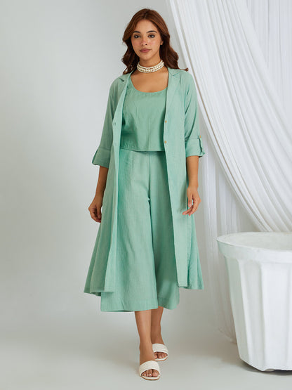 Kantha Work Cotton Shrug with Slip & Pants