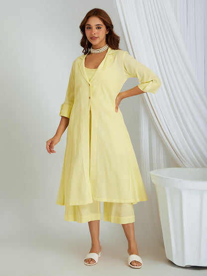 Kantha Work Cotton Shrug with Slip & Pants