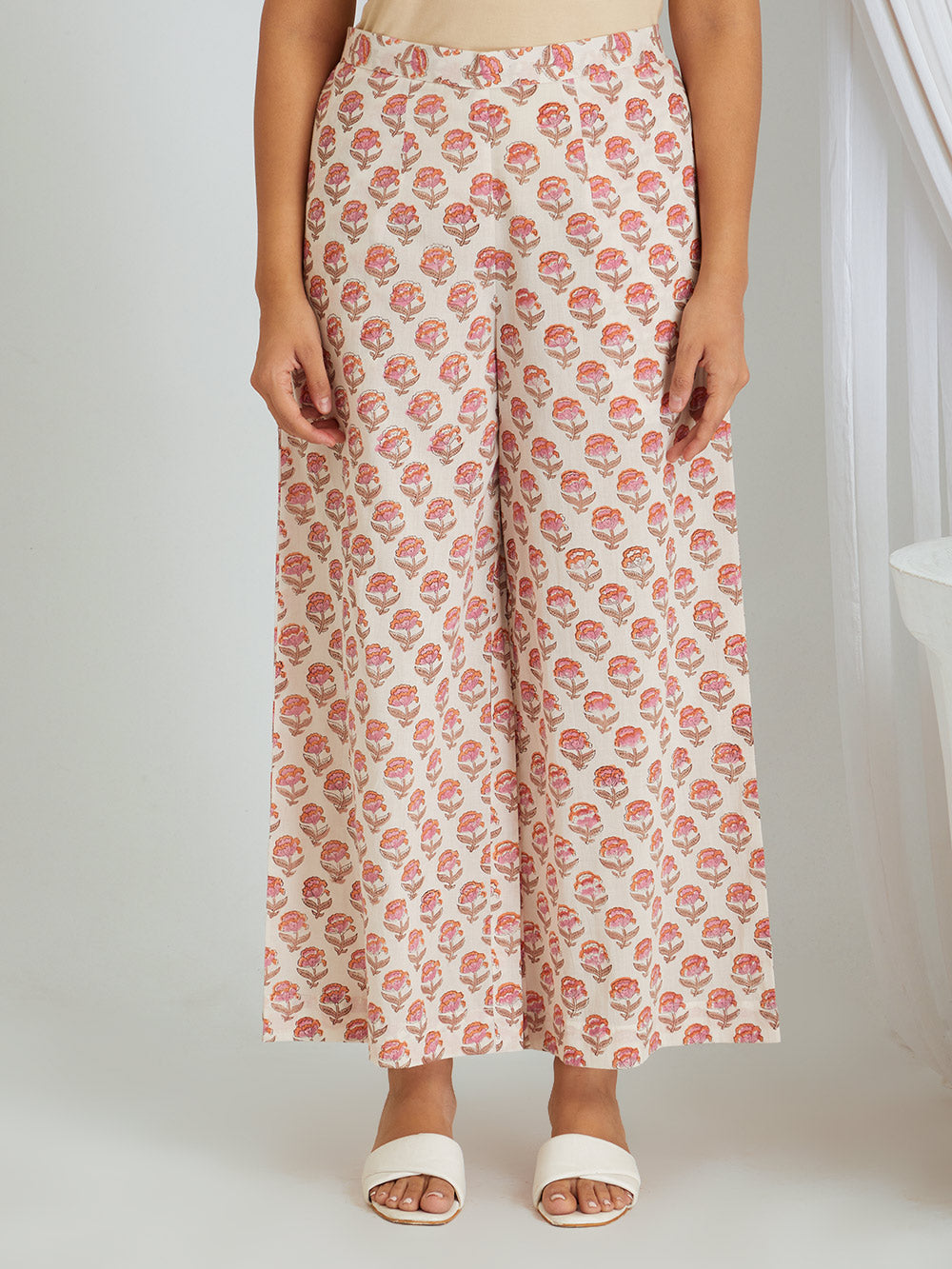 Hand Block Printed Cotton Kurta & Palazzo