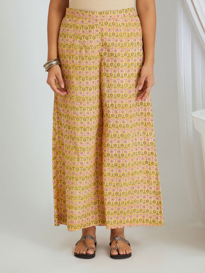 Hand Block Printed Cotton Kurta & Palazzo