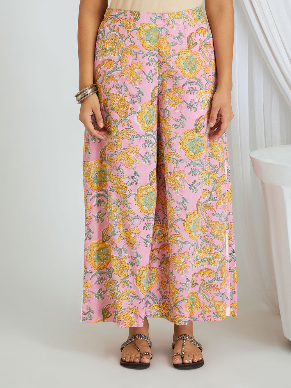 Hand Block Printed Cotton Kurta & Palazzo