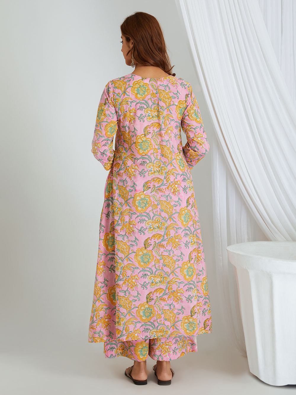 Hand Block Printed Cotton Kurta & Palazzo