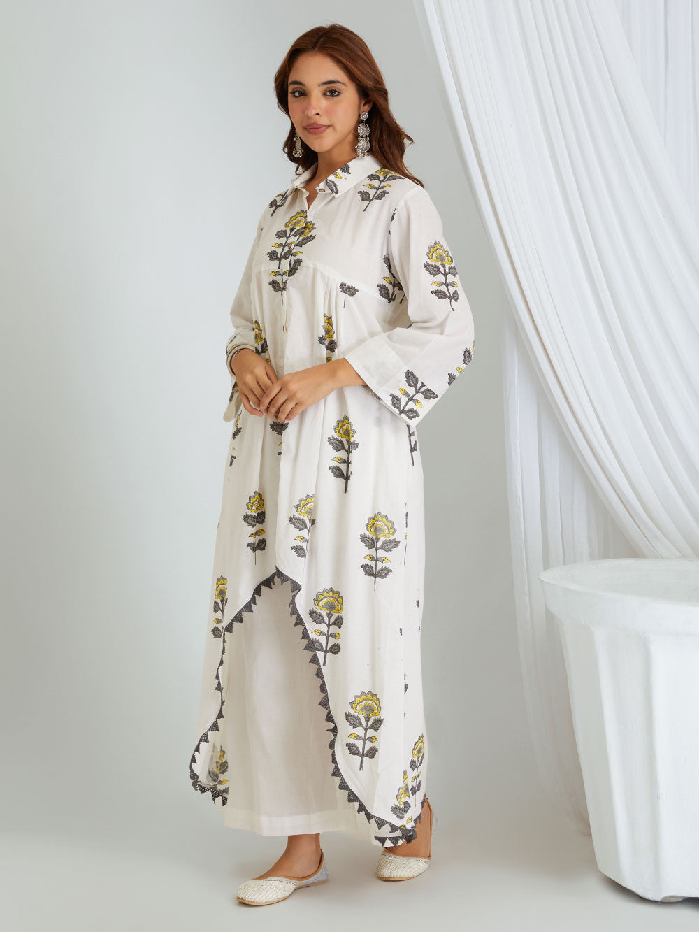 Hand Block Printed Cotton Kurta & Palazzo