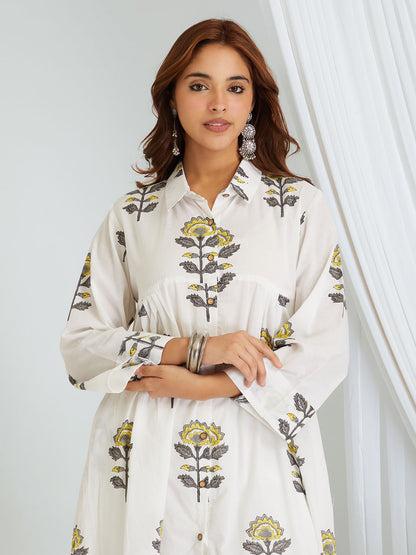 Hand Block Printed Cotton Kurta & Palazzo