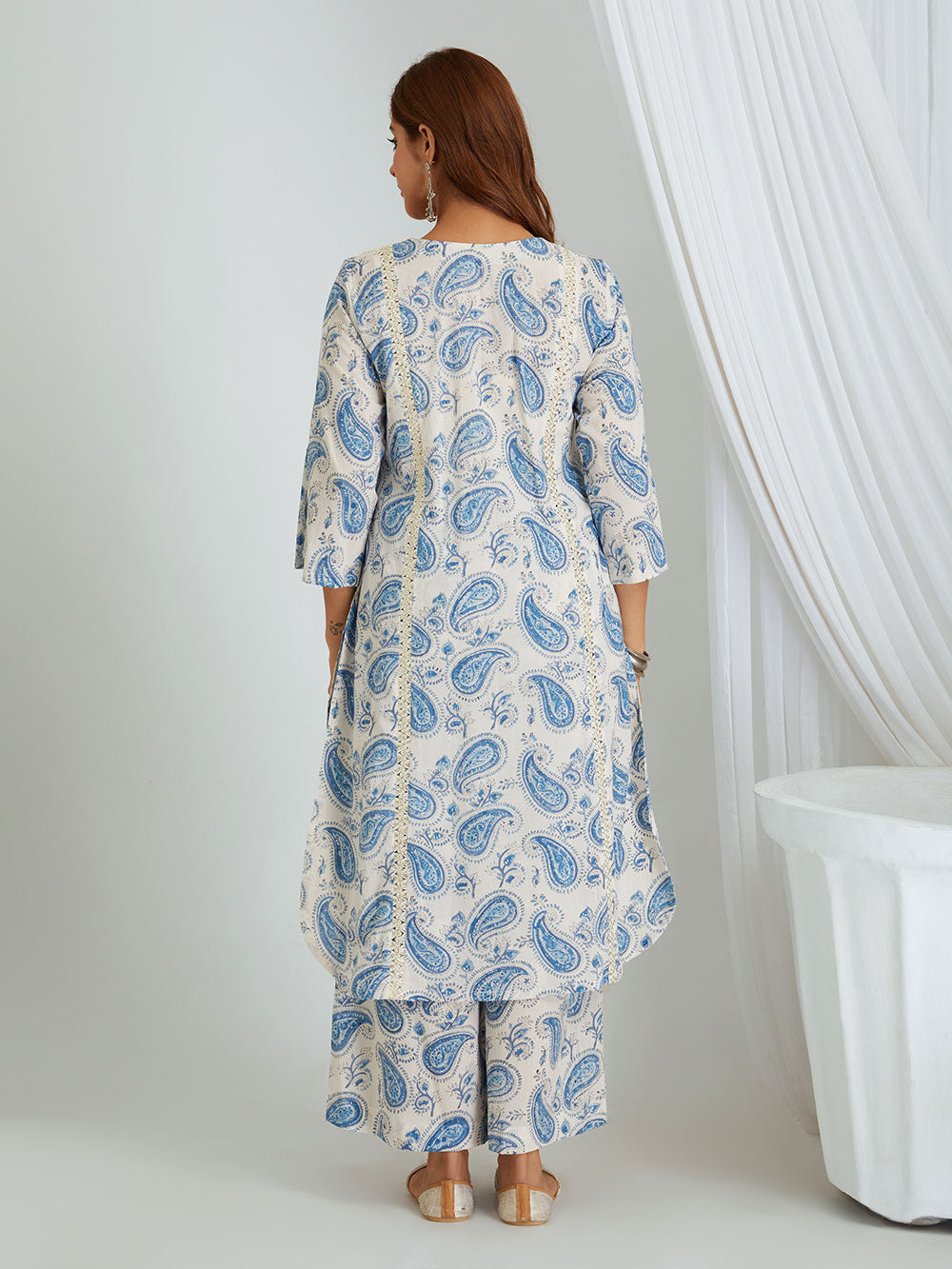 Hand Block Printed Cotton Kurta & Palazzo