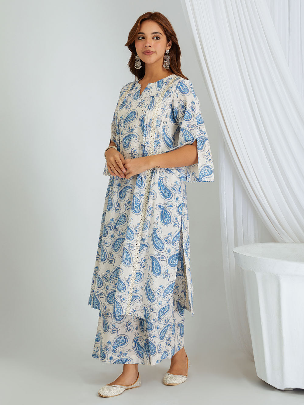Hand Block Printed Cotton Kurta & Palazzo