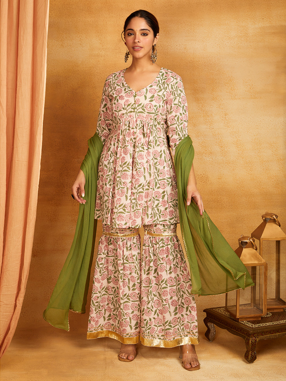 Green Kalidar with Gota Pati Suit Sets