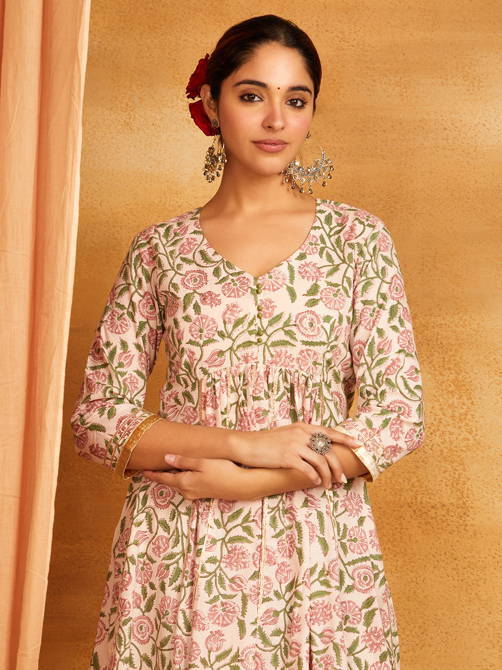 Kalidar Gota Pati Short Kurta & Sharara