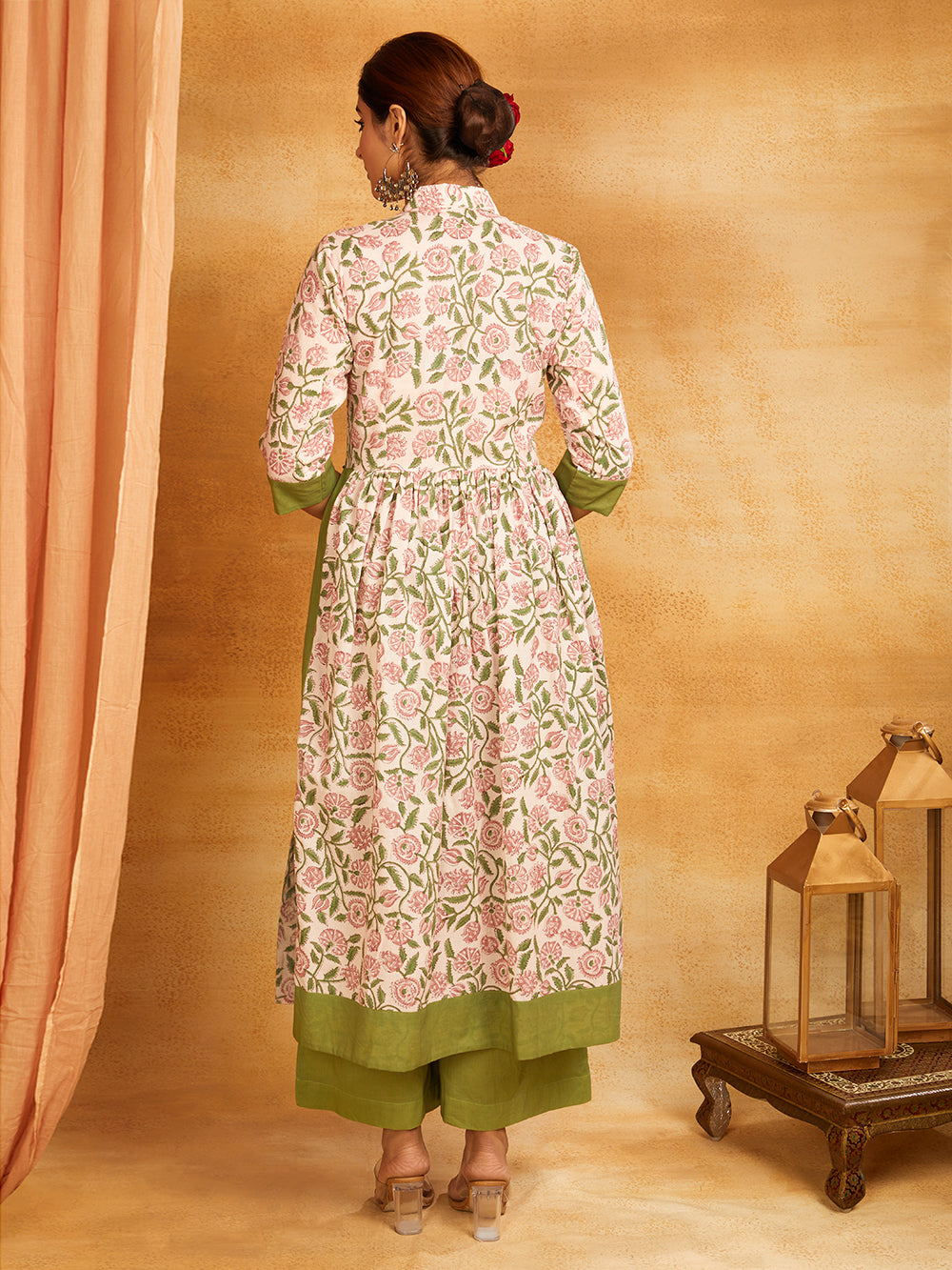 Block Printed Long Slit Kurta