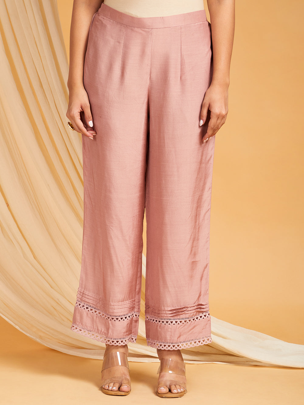 Lace Cotton Silk Pants
